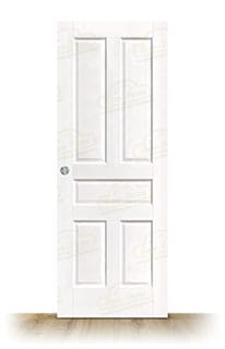 Puerta Malaga-R Rústica de Interior de Madera Lacada en Blanco