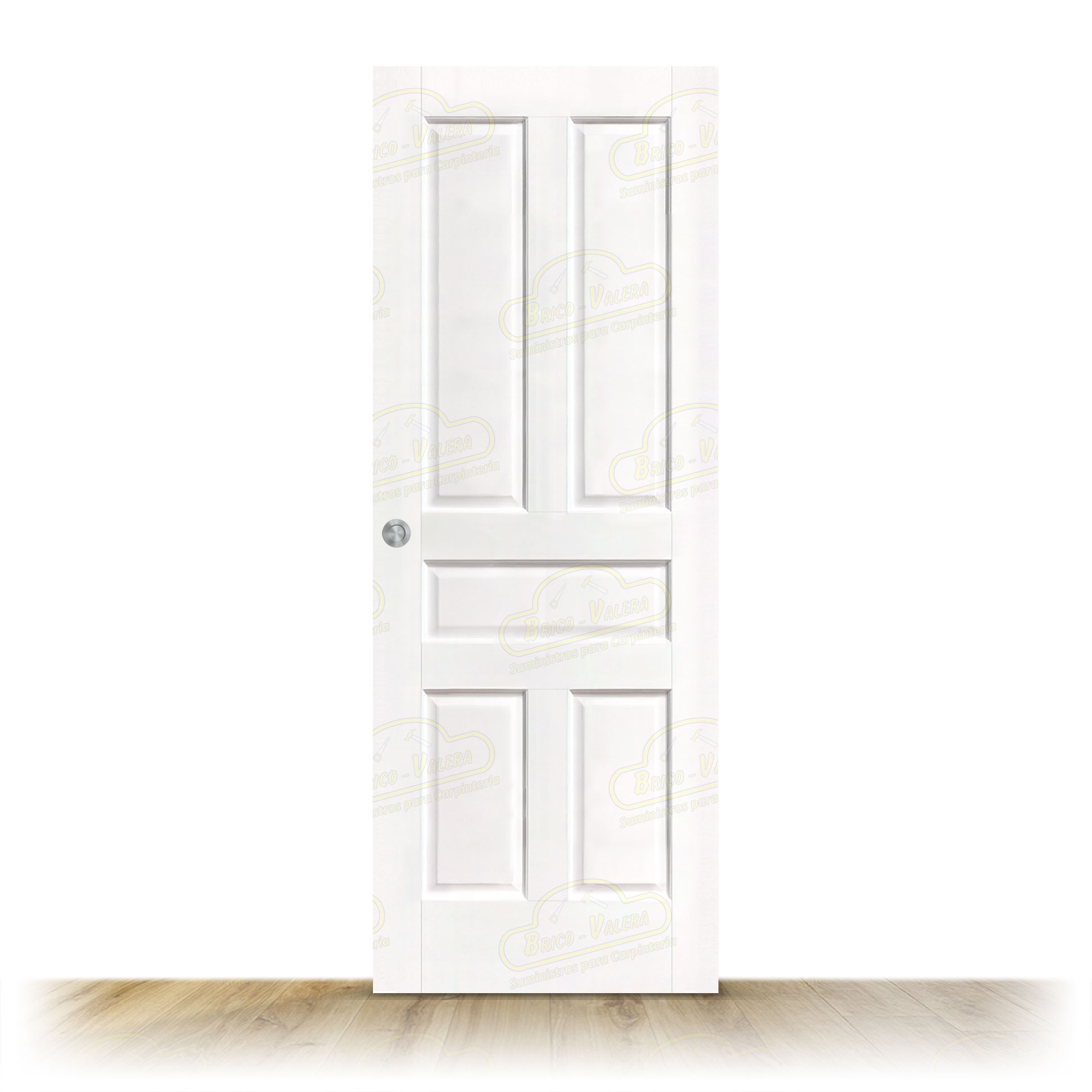 Puerta Malaga-R Rústica de Interior de Madera Lacada en Blanco
