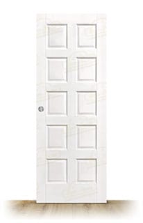 Puerta PM-02-R Rústica de Interior de Madera Lacada en Blanco