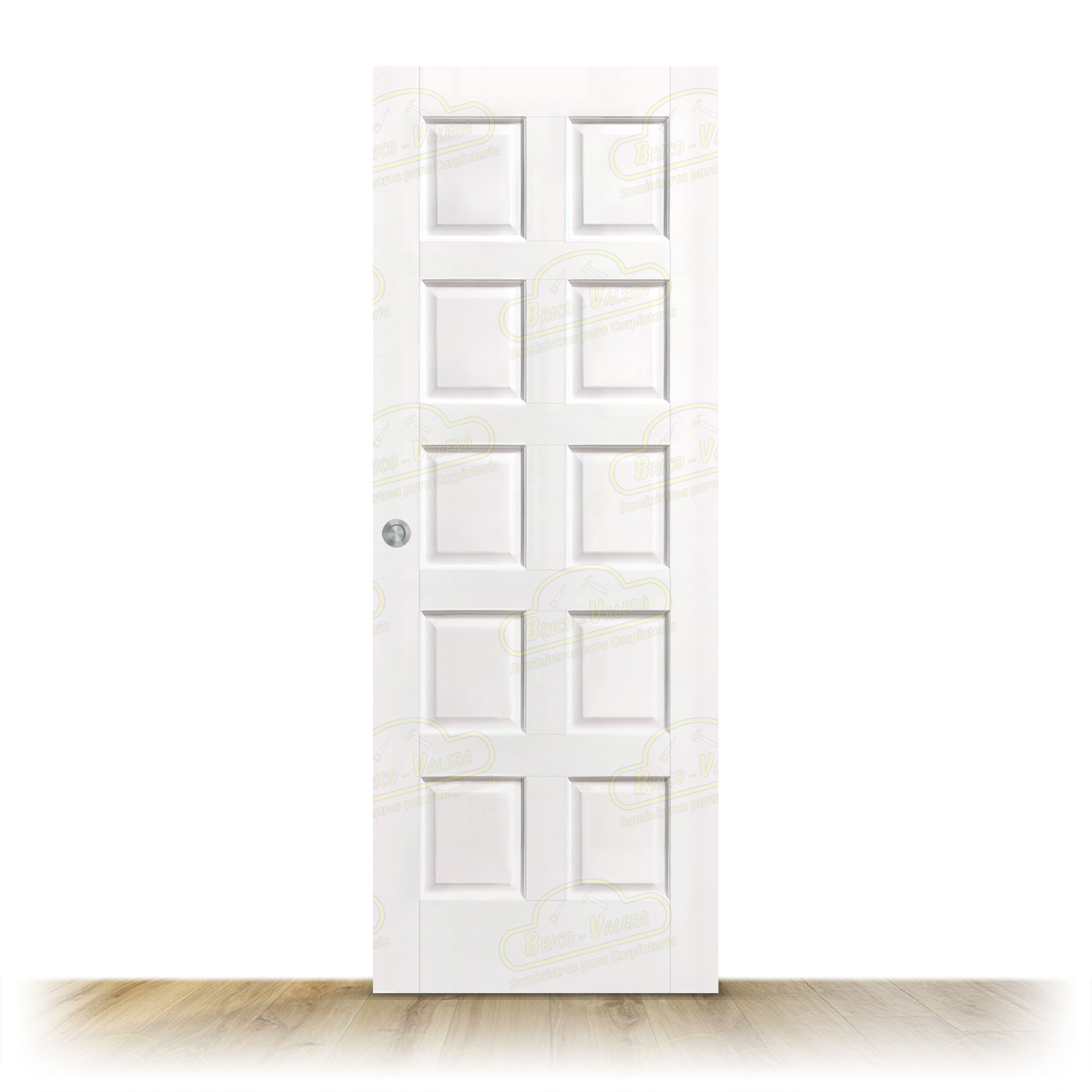 Puerta PM-02-R Rústica de Interior de Madera Lacada en Blanco