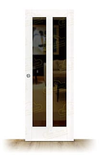 Puerta PM-1036-R V2 Rústica de Interior de Madera Lacada en Blanco