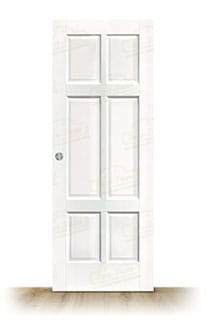 Puerta PM-1042-R Rústica de Interior de Madera Lacada en Blanco