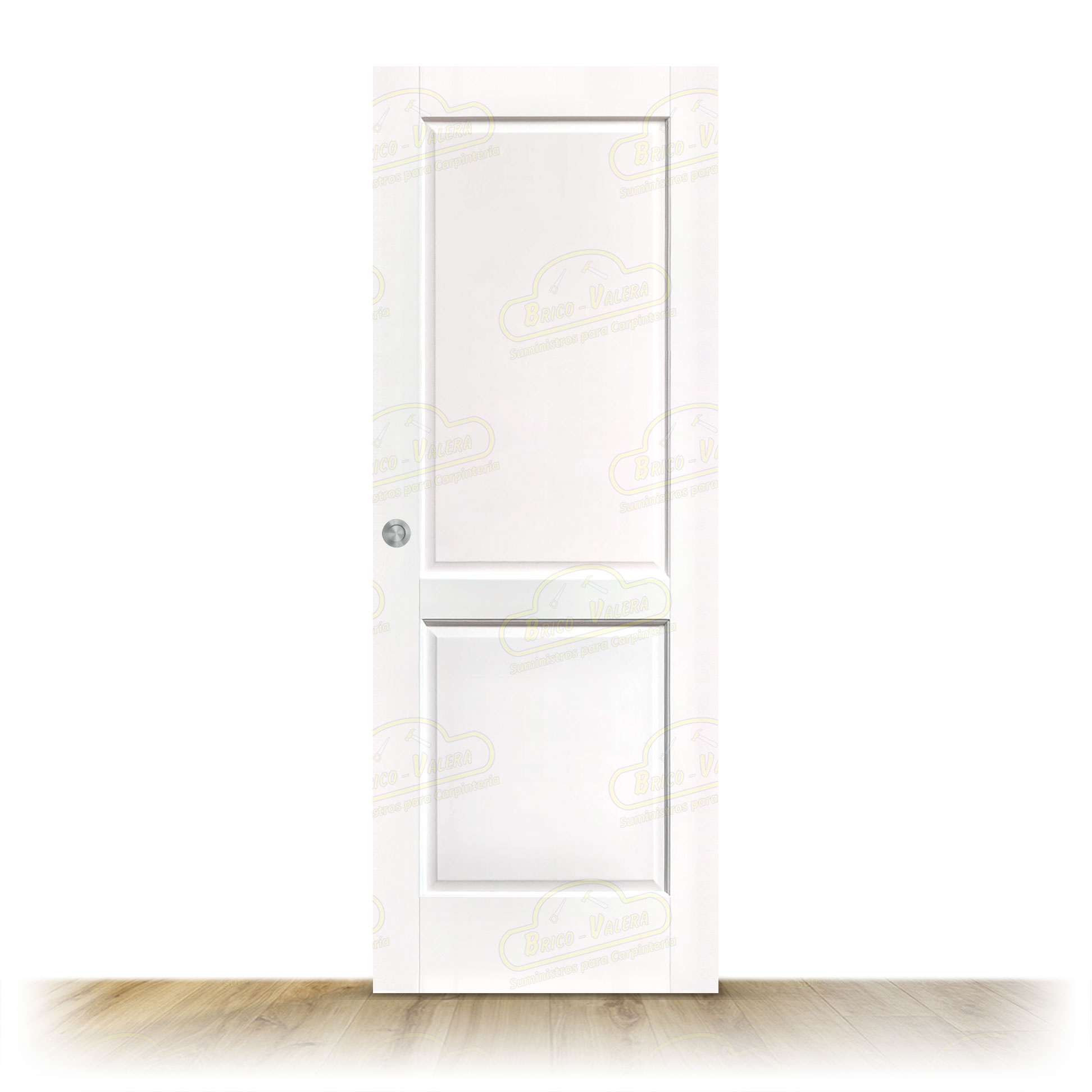 Puerta PM-1045-R Rústica de Interior de Madera Lacada en Blanco