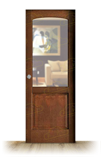 Puerta Corredera PM-1049- ZV1 Nogal de Interior Rústica Teñida Nogal D-2797