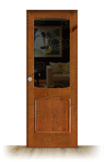 Puerta Corredera PM-1055-R ZV1 de Interior Rústica Teñida Miel Oscuro D-2824
