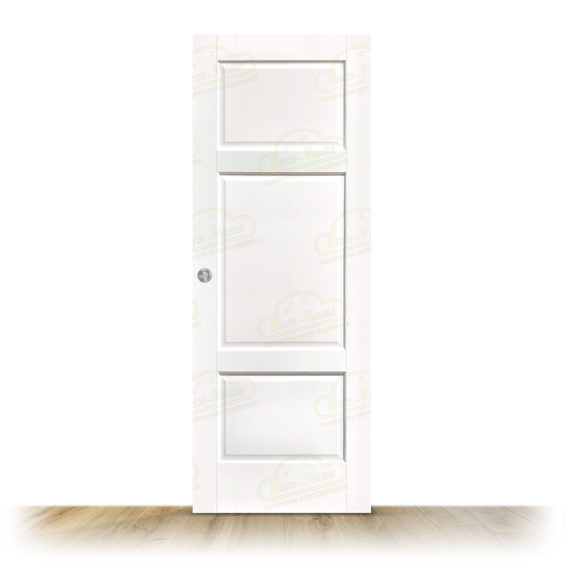 Puerta PM-1069-R Rústica de Interior de Madera Lacada en Blanco