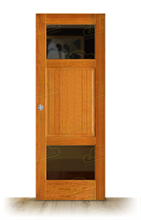 Puerta Corredera PM-1069-R V2 de Interior Rústica Teñida Miel Claro D-2824