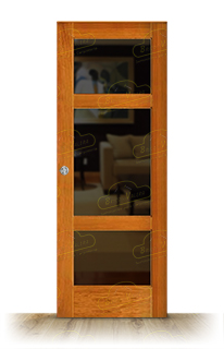 Puerta Corredera PM-1069-R V3 de Interior Rústica Teñida Miel Claro D-2824