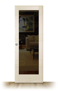 Puerta Corredera PM-1078-L V1 de Interior Rústica Lacado Blanco