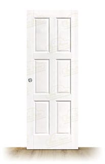 Puerta PM-1087-R Rústica de Interior de Madera Lacada en Blanco
