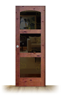Puerta Corredera PM-1089-R V3 de Interior Rústica Teñida Nogal D-2915
