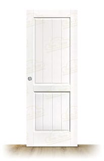 Puerta PM-1097-R Rústica de Interior de Madera Lacada en Blanco