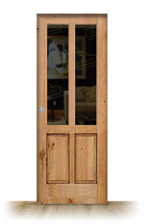 Puerta Corredera PM-1098-R V2 de Interior Rústica Teñida Roble Envejecido D-2803