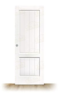 Puerta PM-1099-R Rústica de Interior de Madera Lacada en Blanco
