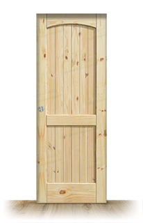 Puerta Corredera PM-1107-L de Interior Rústica en Crudo
