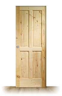 Puerta Corredera PM-1108-R de Interior Rústica en Crudo