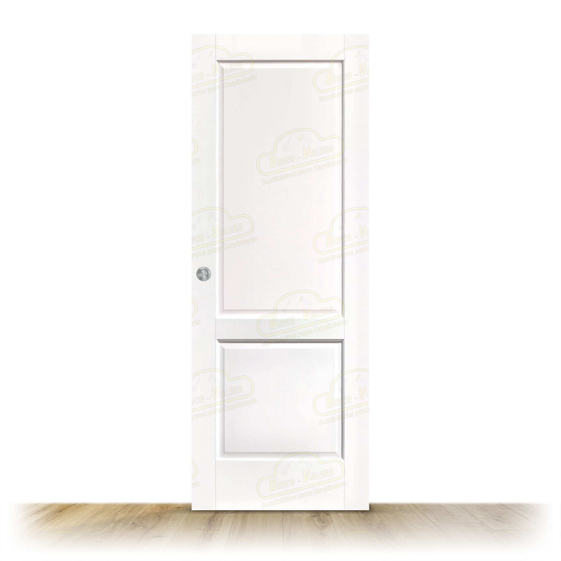 Puerta PM-1109-R Miel Rústica de Interior de Madera Lacada en Blanco
