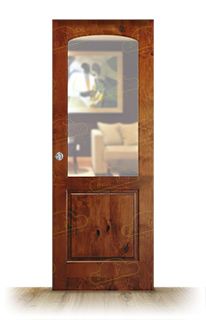 Puerta Corredera PM-1110-R ZV1 de Interior Rústica Teñida Miel Oscuro D-2824