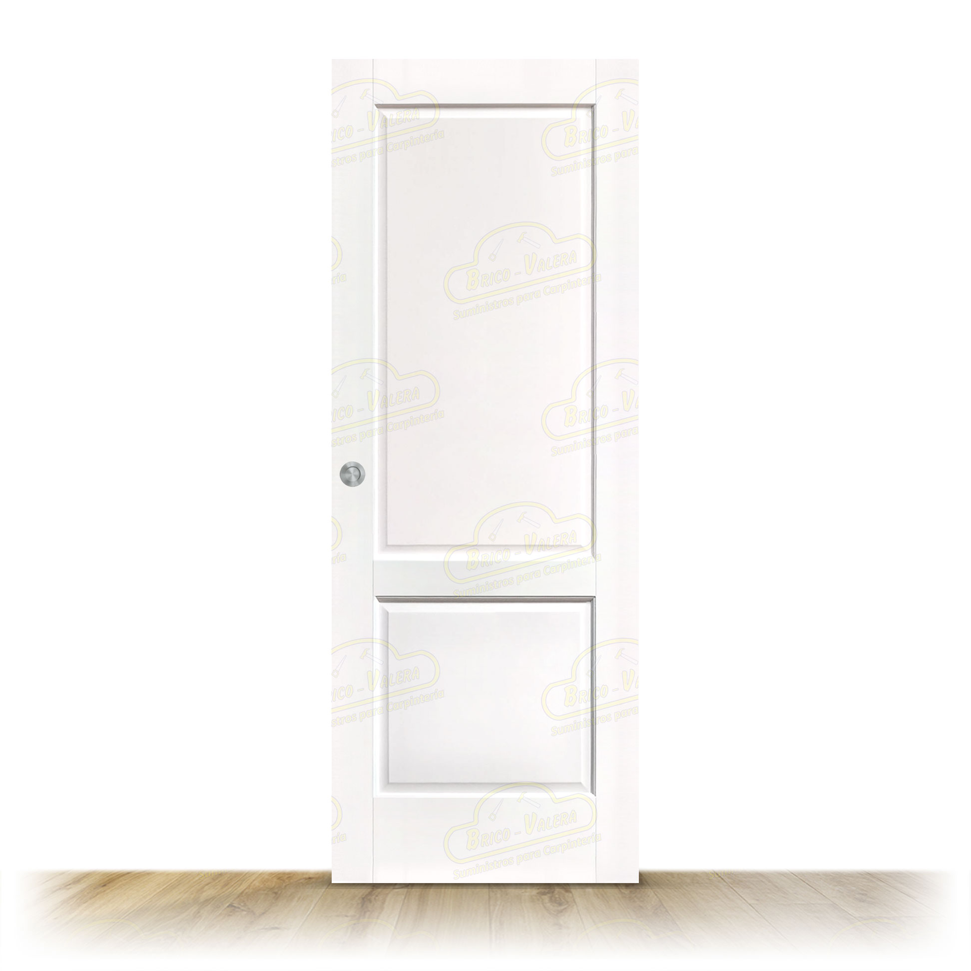 Puerta PM-120-R Rústica de Interior de Madera Lacada en Blanco