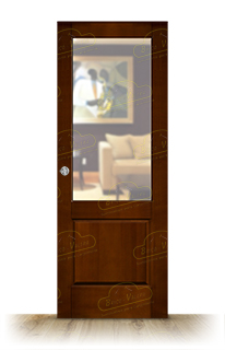 Puerta Corredera PM-120-R ZV1 de Interior Rústica Teñida Nogal D-2915