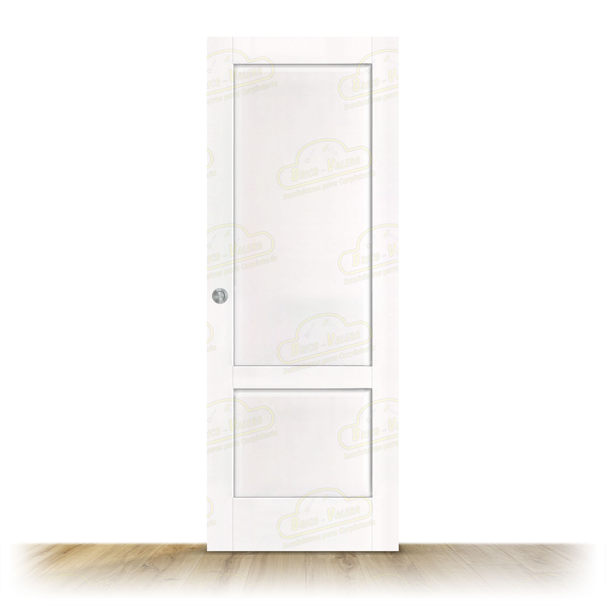 Puerta PM-120M-L Rústica de Interior de Madera Lacada en Blanco