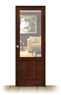 Puerta Corredera PM-120M-L ZV1 de Interior Rústica Teñida Nogal D-2915