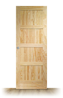 Puerta Corredera PM-3170-L de Interior Rústica en Crudo