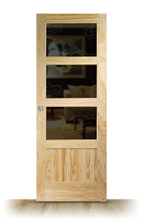 Puerta Corredera PM-3170-L V3 de Interior Rústica en Crudo