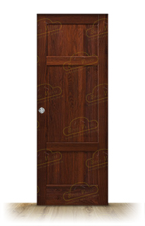 Puerta Corredera PM-330-L de Interior Rústica Teñida Nogal D-2915