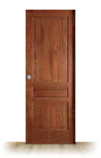 Puerta Corredera PM-390-R de Interior Rústica Teñida Cerezo D-2817