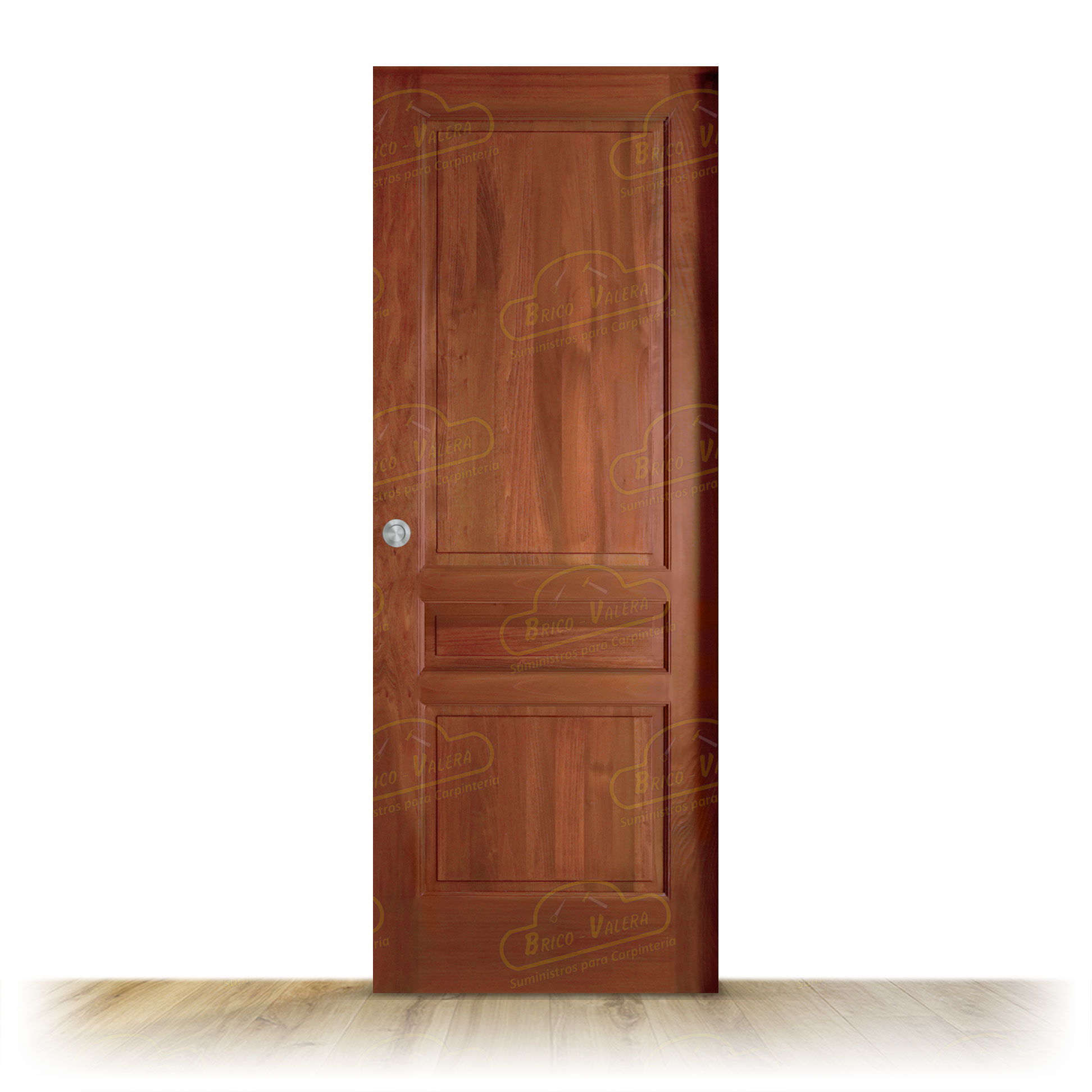 Puerta Corredera PM-390-R de Interior Rústica Teñida Cerezo D-2817