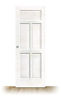Puerta PM-401-R Rústica de Interior de Madera Lacada en Blanco