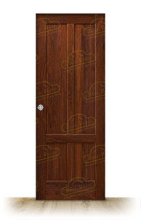 Puerta Corredera PM-480-L de Interior Rústica Teñida Nogal D-2915