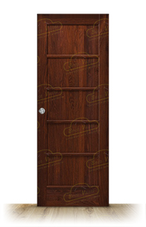 Puerta Corredera PM-530-L de Interior Rústica Teñida Nogal D-2915