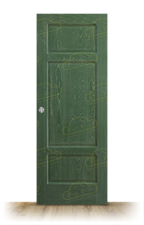 Puerta Corredera PM-700-R de Interior Rústica Teñida Verde Im-3915