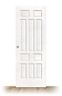 Puerta PM-890-R Rústica de Interior de Madera Lacada en Blanco
