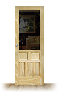 Puerta Corredera PM-890-R ZV1 de Interior Rústica en Crudo