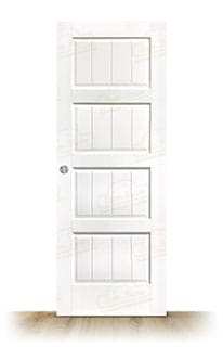 Puerta PM-9026-R Rústica de Interior de Madera Lacada en Blanco