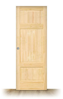 Puerta Corredera R-30 de Interior Rústica en Crudo