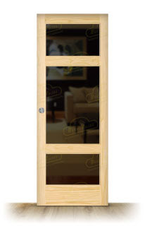 Puerta Corredera R-30-R V3 de Interior Rústica en Crudo