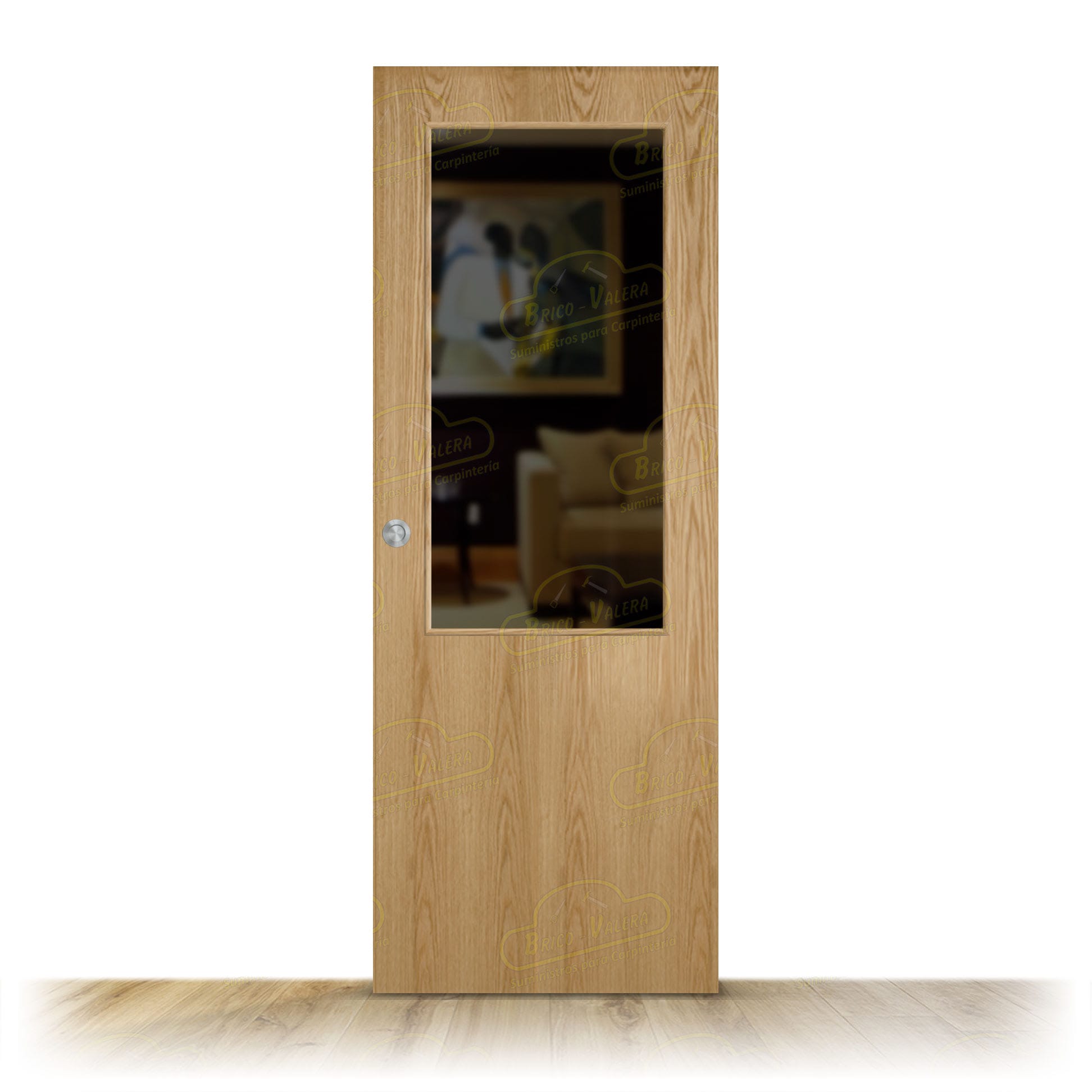 Puerta Corredera Melamina HL1 ZV1 Roble de Interior