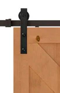 Herraje Puerta Corredera 200 cm Kit de Riel Adecuado para 1 Puerta Granja de Madera de 100 cm de Ancho Acero de Carbono Carga Máx. 90 kg