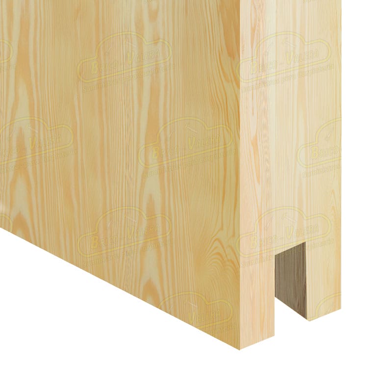 Puerta Corredera PM-600-R V4 Rústica de Madera en Crudo