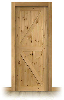 Puerta Maciza de Vaivén Gr001-L Rústica  de Madera Teñida Nogal Muy Claro D-2915