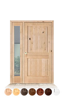 Puerta con Fijo Lateral Serie 1100 de Exterior en Madera Maciza