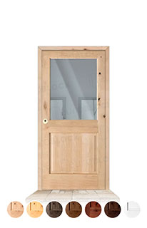 Puerta Serie 1100-V1 de Exterior en Madera Maciza