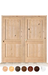 Puerta Doble Serie 1100 de Exterior en Madera Maciza