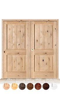 Puerta Doble Serie 2100 de Exterior en Madera Maciza