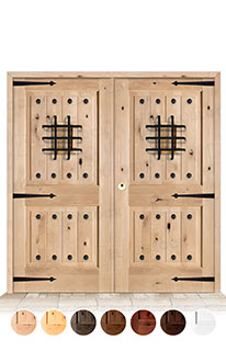 Puerta Doble Serie 3100 de Exterior en Madera Maciza