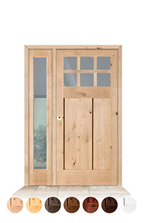 Puerta con Fijo Lateral Serie 4100-V6 de Exterior en Madera Maciza